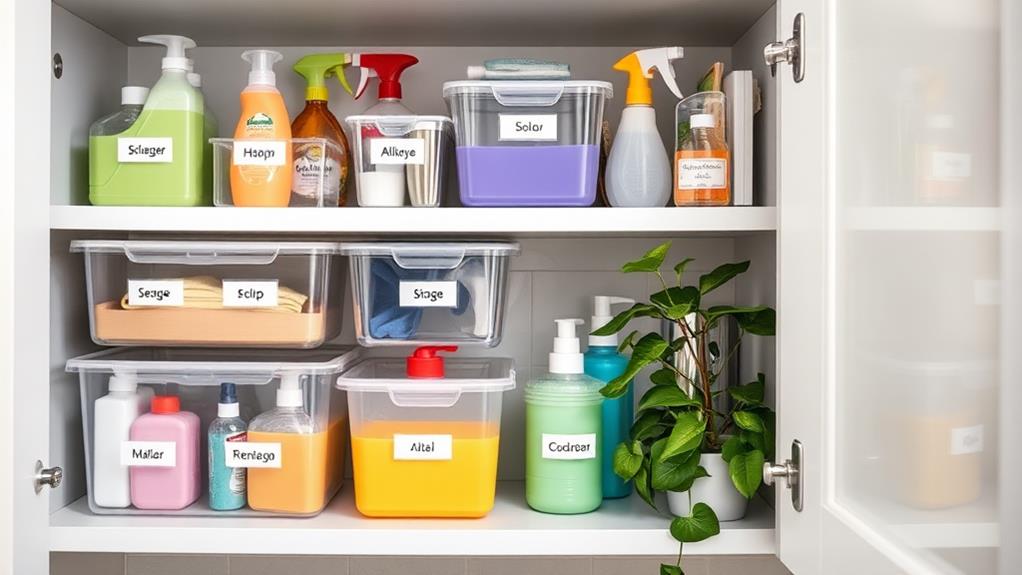 cleaning supplies organization tips