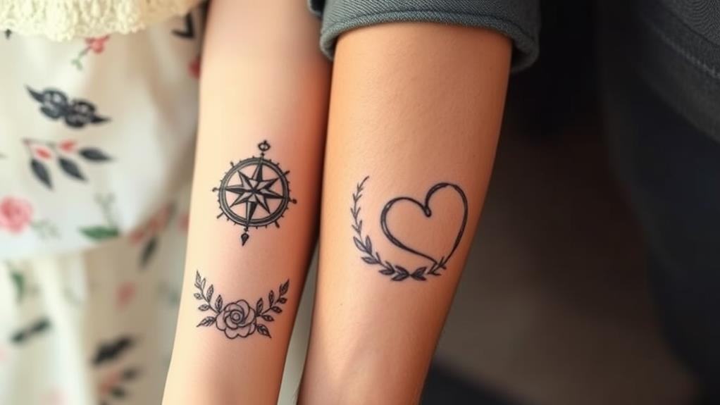 couples matching unique tattoos