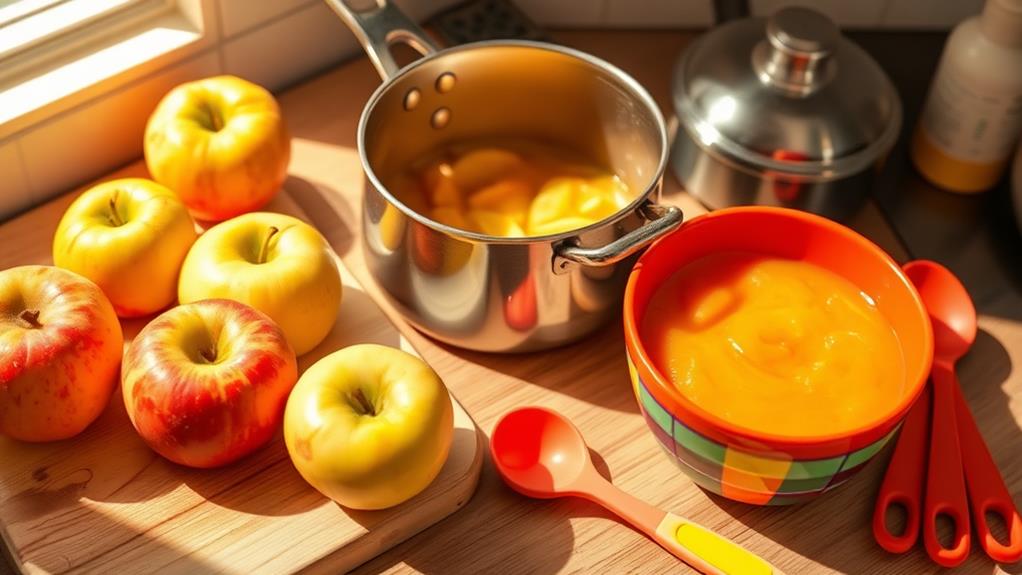 homemade baby apple puree