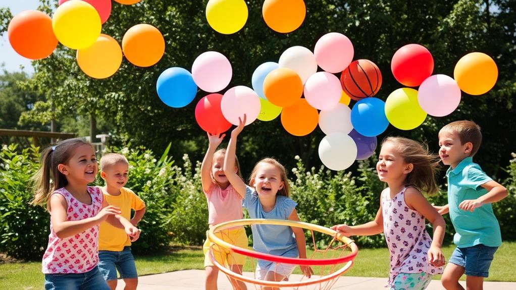 inflatable hoop game fun