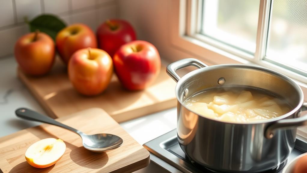 safe apple puree preparation